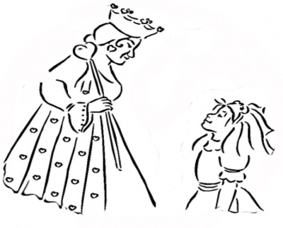 400x322 Queen Of Hearts Coloring Pages Step By Disney Characters