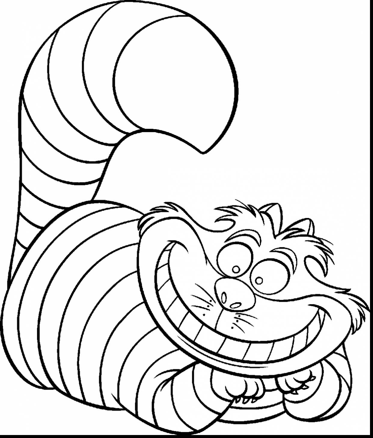 1241x1459 Fascinating Cheshire Cat Coloring Page Alice In Wonderland Pages
