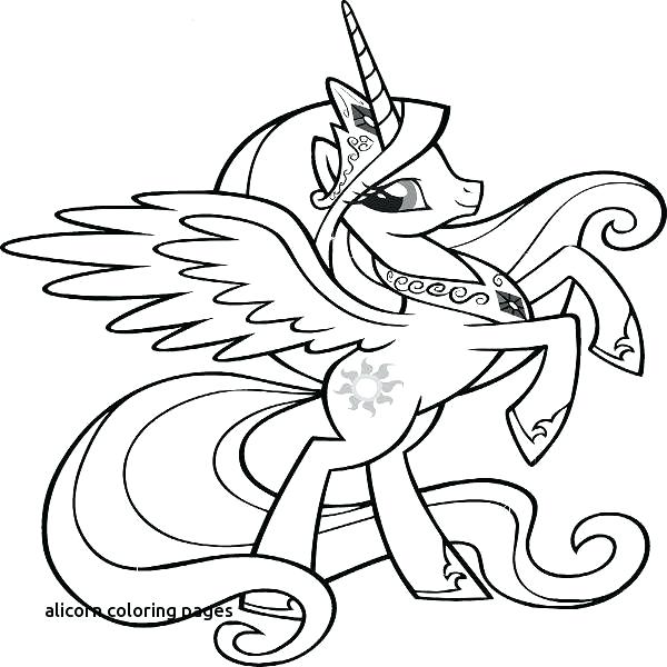 600x600 Alicorn Coloring Pages My Little Pony Coloring Pages Princess