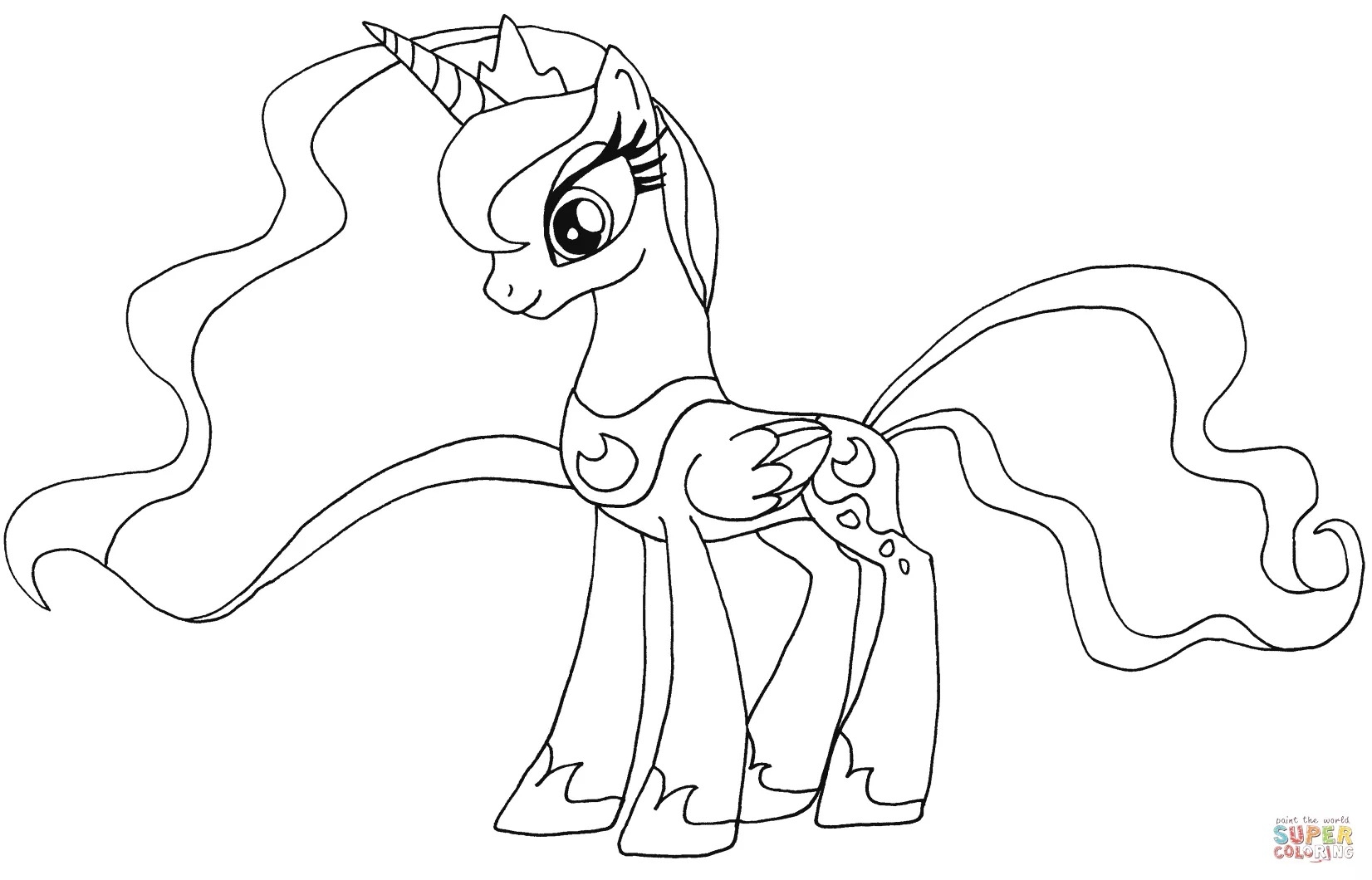 1652x1060 Awesome Sturdy Alicorn Coloring Pages My Little Pony Princess