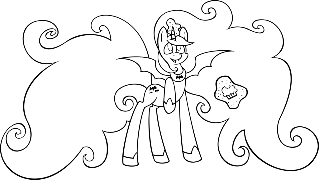 1024x580 Halloween Alicorn Colouring Page By Penguinbombsquad