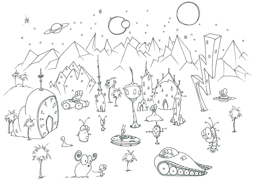 Alien Coloring Pages