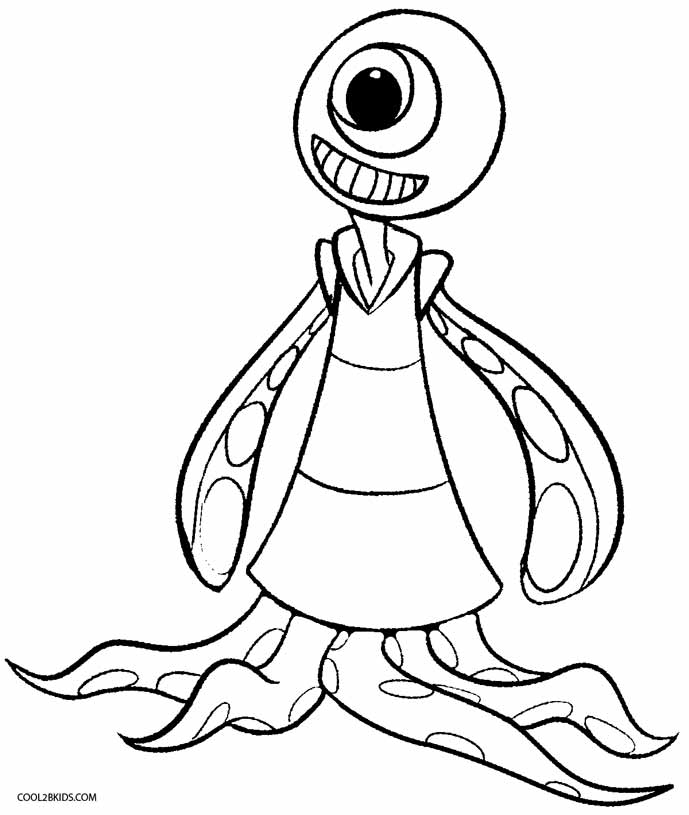 689x815 Alien Coloring Pages