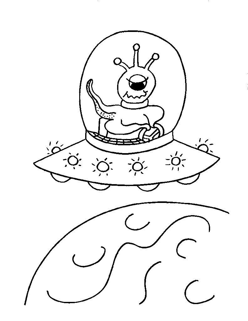 792x1025 Alien Coloring Pages