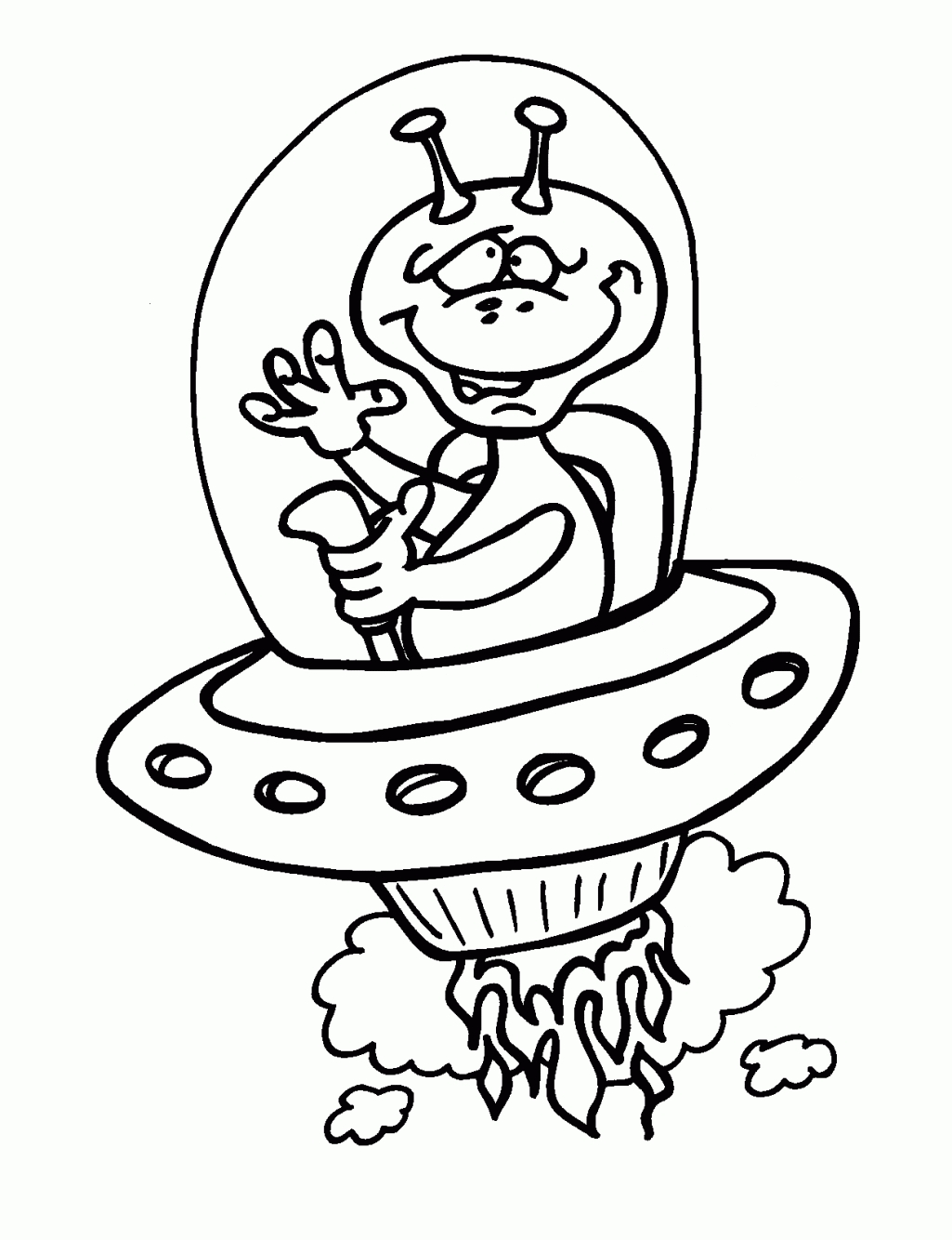 1025x1334 Approved Pictures Of Aliens To Colour Funny Alien In Ufo Coloring