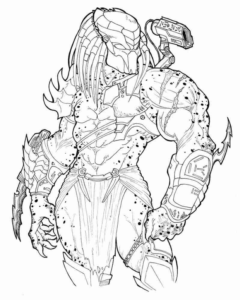 799x1000 Free Alien Vs Predator Coloring Pages Page Extraordinary