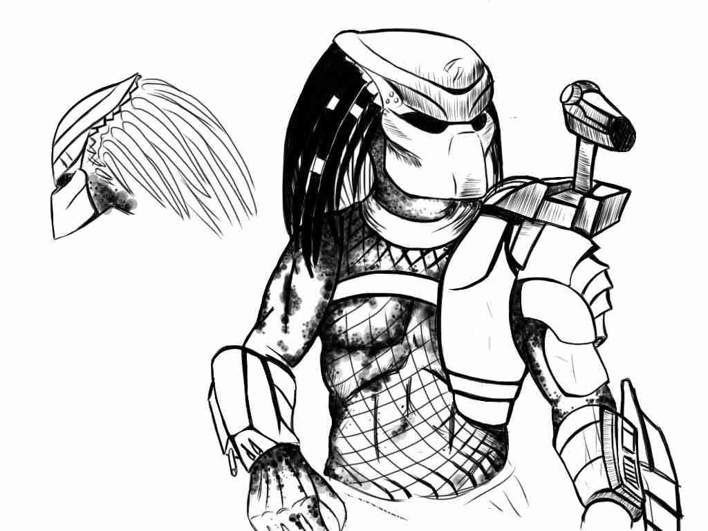 1024x768 Alien Vs Predator Coloring Pages Olegratiy