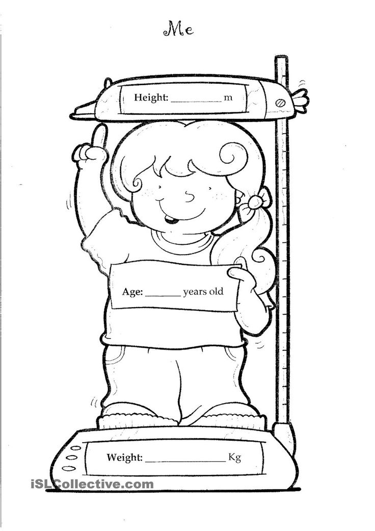 All About Me Coloring Pages For Preschoolers