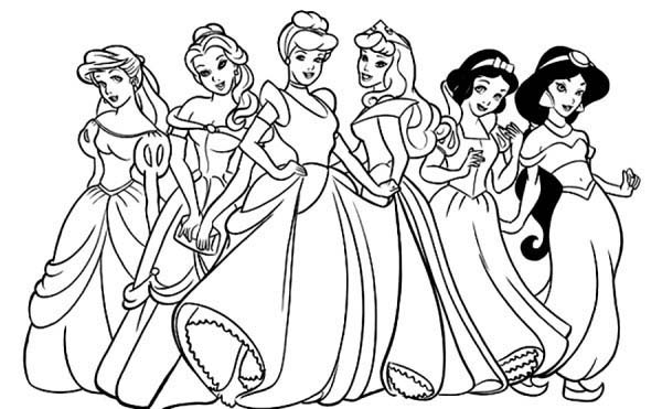 600x371 All Disney Princess Coloring Pages All Coloring Pages All Disney