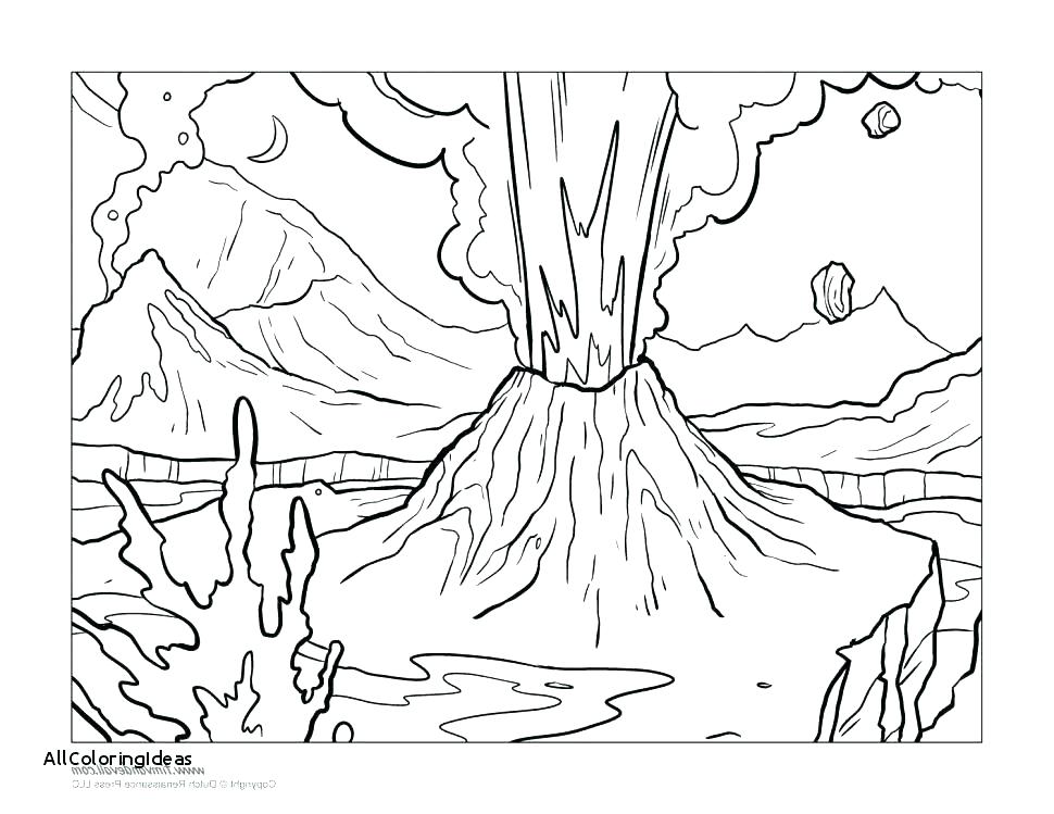 970x749 Volcano Coloring Page Volcano Coloring Pages Volcano Coloring