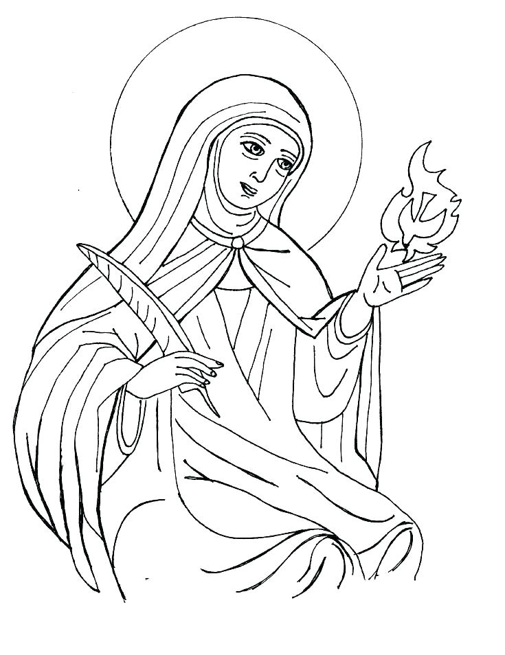735x954 Coloring Pages Of Saints All Saints Day Coloring Pages All Saints
