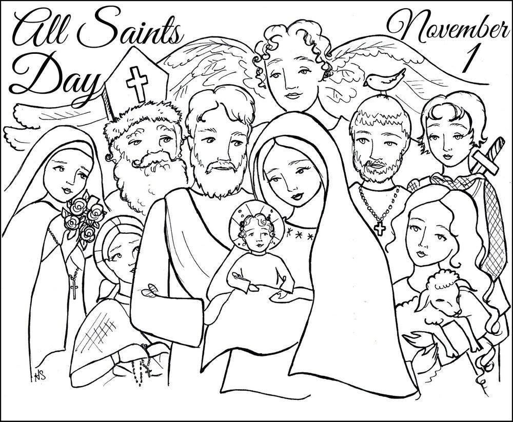 1000x823 All Saints Day Coloring Pages Awesome Page Of 18 Printable