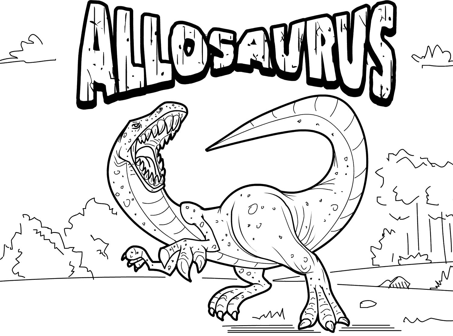 1500x1112 Allosaurus Coloring Page Dinosaur Website And Activities