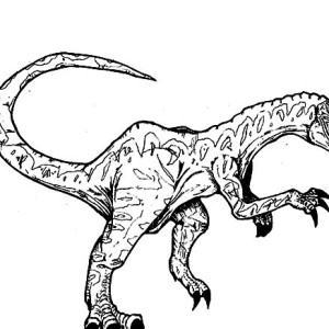300x300 Allosaurus Coloring Page Free Download