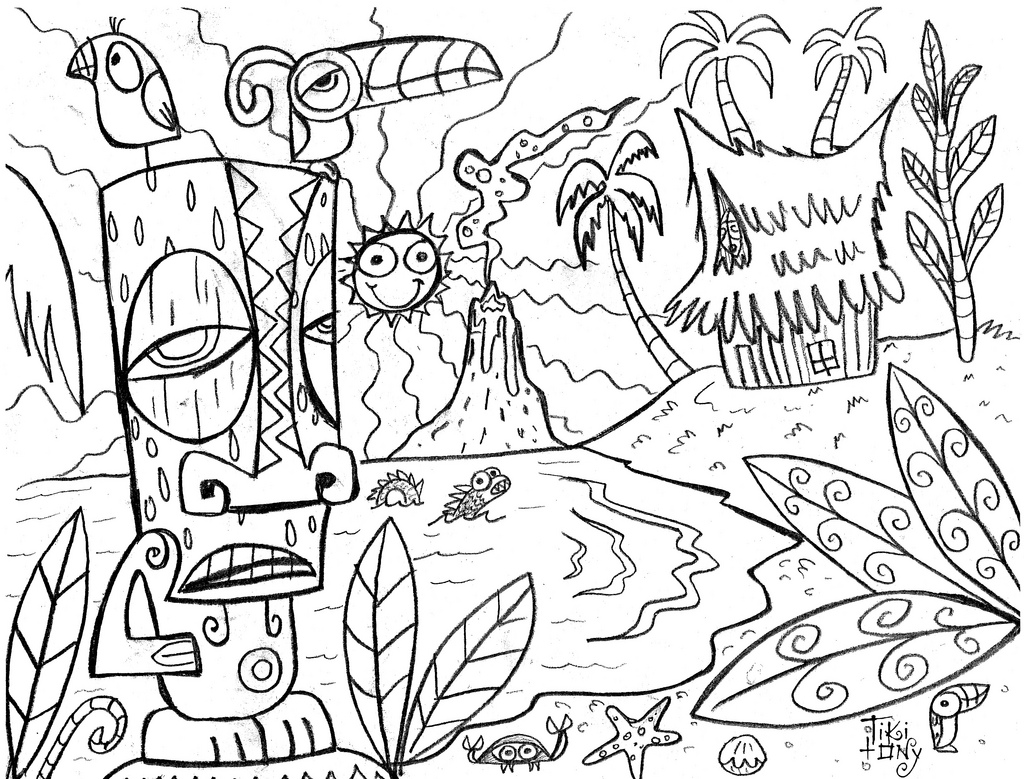 1024x779 Hawaiian Coloring Pages Unlimited Com 3092 Ribsvigyapan Hawaii