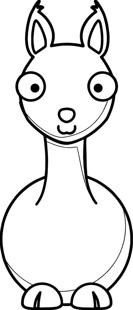 441x1024 Front View Alpaca Coloring Page Wecoloringpage
