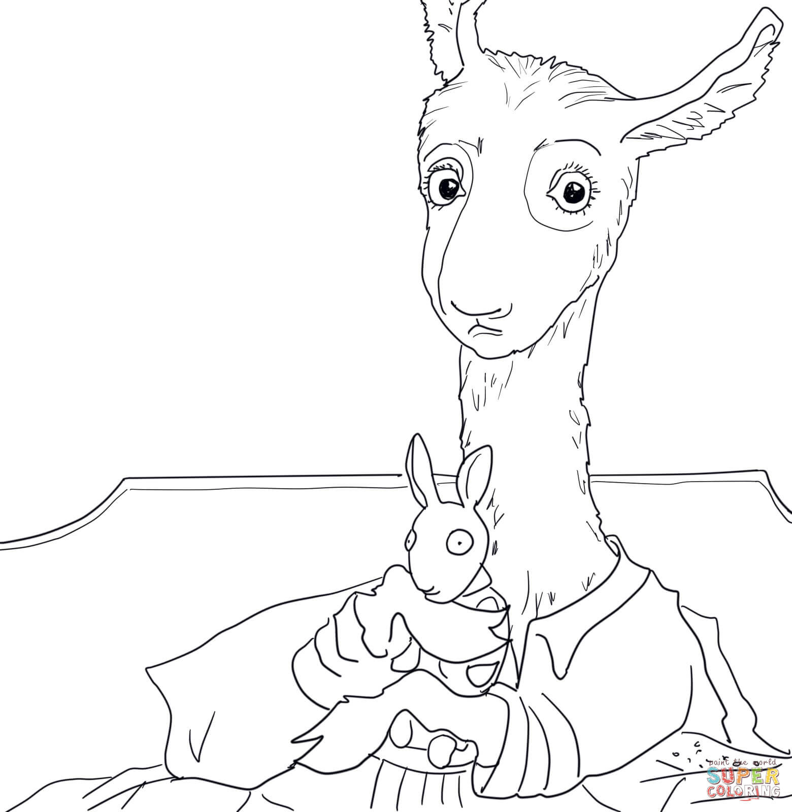 1560x1600 Superman Alpaca Coloring Page Wecoloringpage Fine Llama