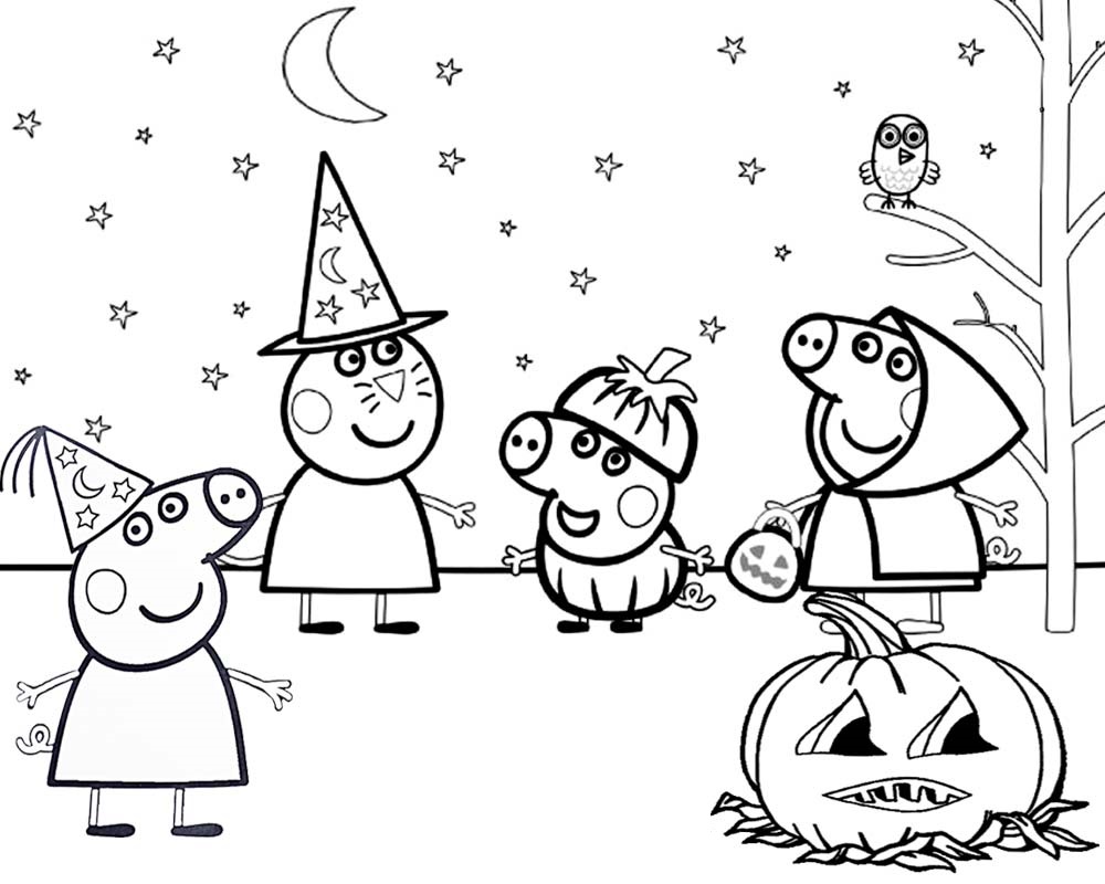 1000x800 Free Coloring Pages Of Peppa Pig