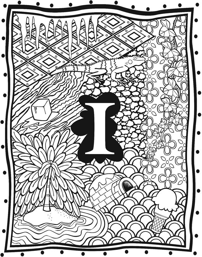 Alphabet Adult Coloring Pages