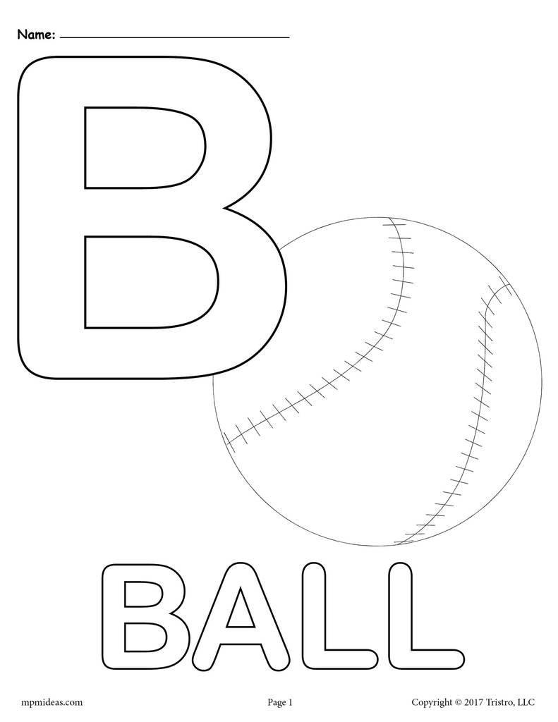 791x1024 Letter B Alphabet Coloring Pages