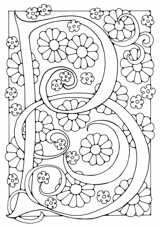 531x750 Free Coloring Pages With Letters Coloring Page Letter B Img 21887