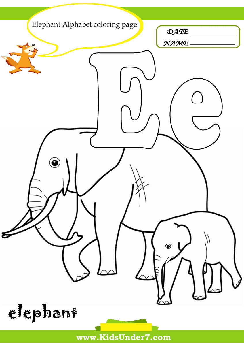 848x1190 Kids Under 7 Letter E Worksheets And Coloring Pages