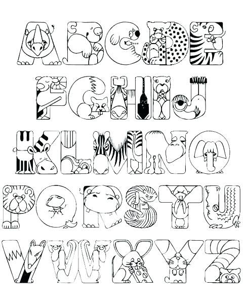 Alphabet Coloring Pages Pdf