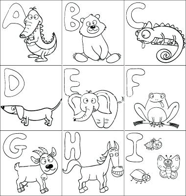 380x400 Alphabet Coloring Pages Pdf Alluring Alphabet Coloring Pages Pdf