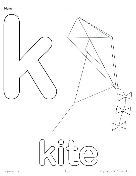 541x700 Letter K Coloring Pages Alphabet Coloring Pages Preschool Letter K