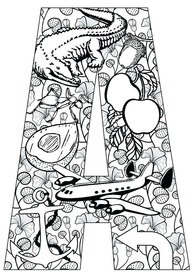 640x912 Free Printable Alphabet Letters Coloring Pages