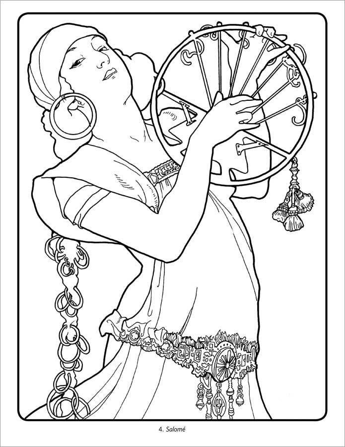 Alphonse Mucha Coloring Pages
