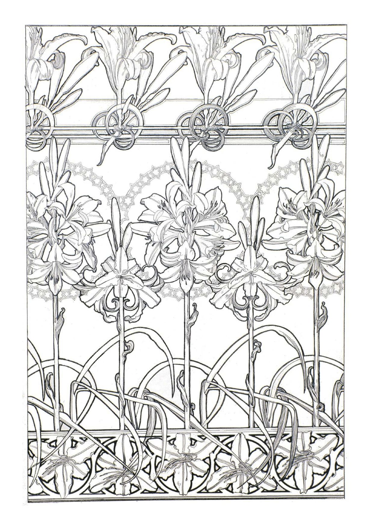 1240x1755 Alphonse Mucha Coloring Pages
