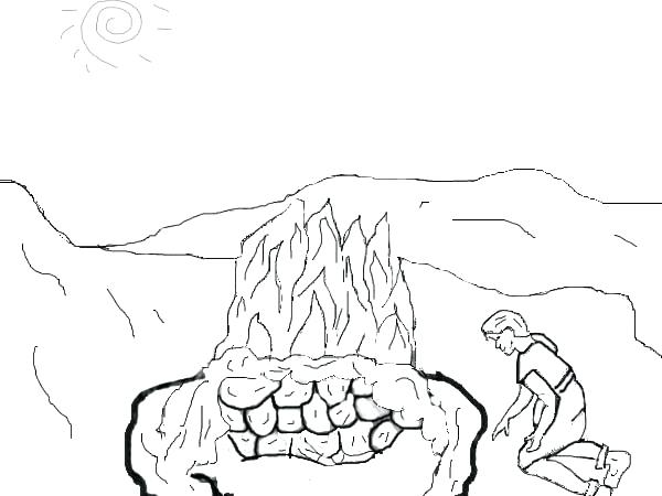 600x450 Ideas Elijah And The Prophets Of Baal Coloring Page For Altar
