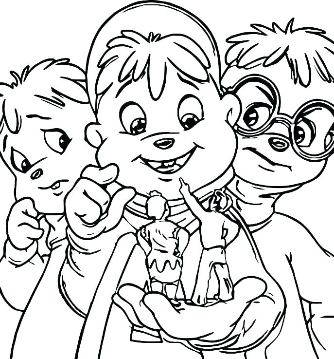 687x737 Chipmunks Coloring Pages Perfect And The Chipmunks Coloring Pages
