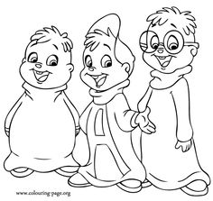 236x223 Alvin And The Chipmunks Coloring Page Free Download