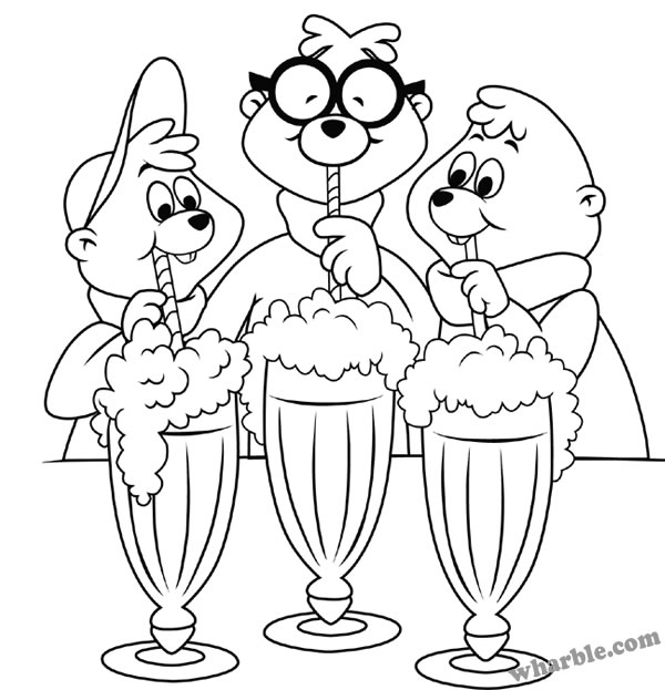 600x623 Alvin And The Chipmunks Coloring Pages 14