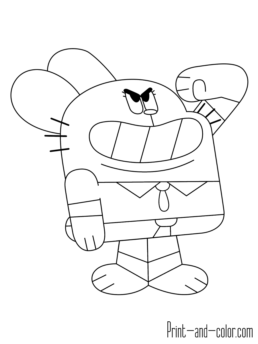 900x1200 Spotlight Gumball Coloring Pages Amazing World