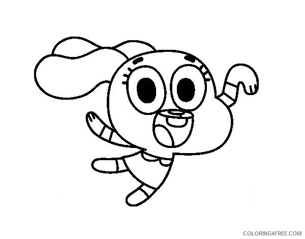 600x470 Gumball Coloring Pages The Amazing World Of Gumball Coloring Pages