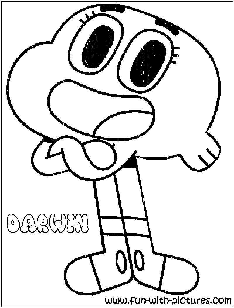 800x1050 Gumball Darwin Coloring Page Are You Still Interested