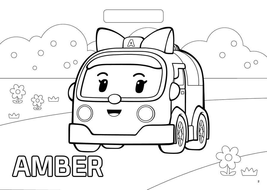 900x643 Robocar Poli Amber Coloring Pages