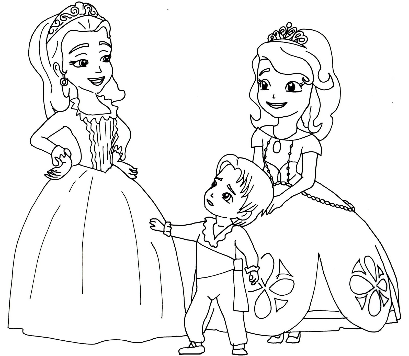 1600x1392 Sofia The First Coloring Pages Two Princesses And A Baby