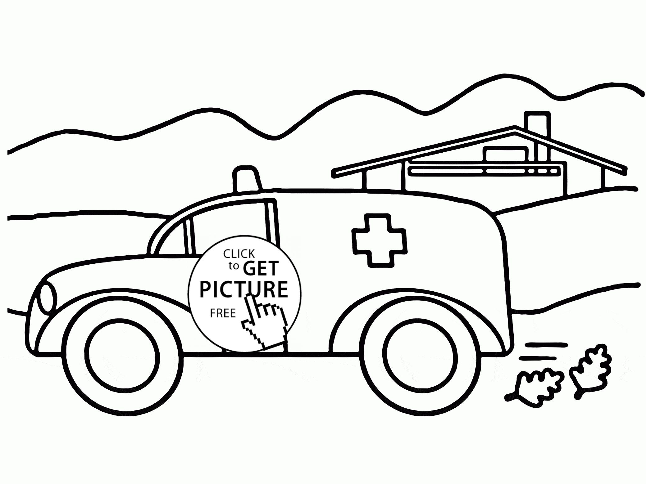 Ambulance Coloring Pages