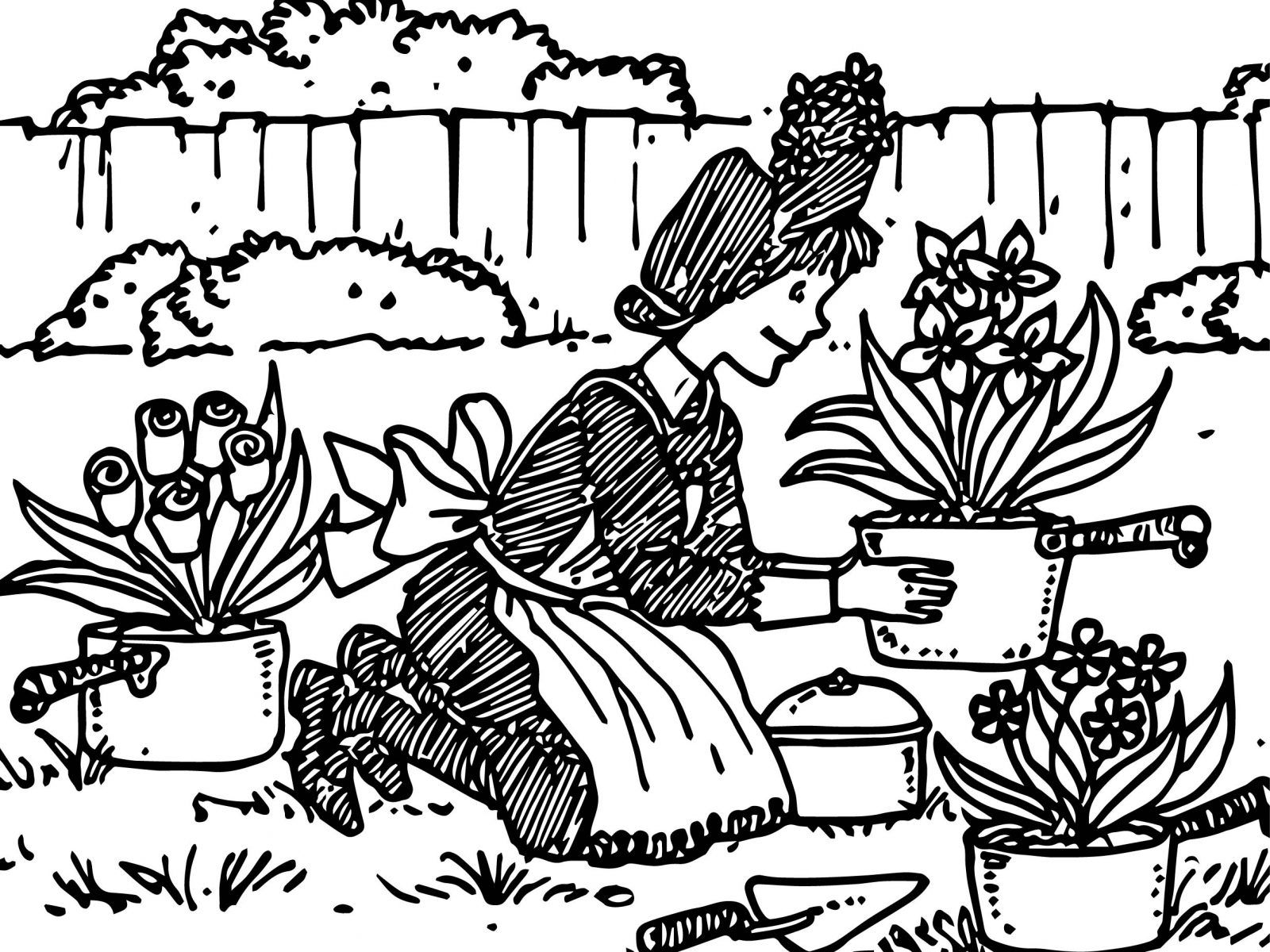 1600x1200 Appealing Amelia Bedelia Coloring Printables Of Flower Collage
