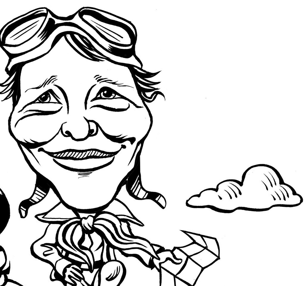 1035x964 Amelia Earhart Coloring Pages