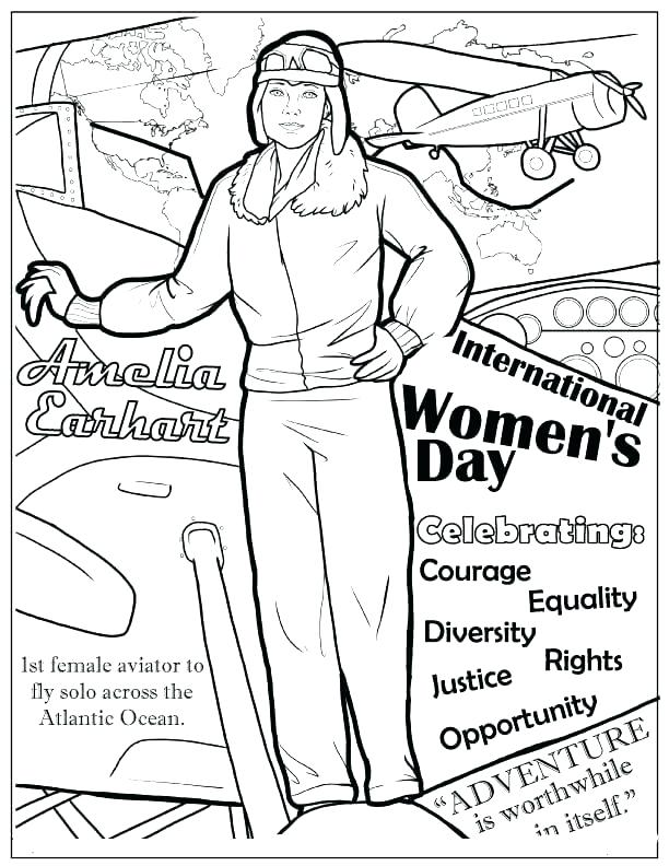 612x792 Amelia Earhart Coloring Page Coloring Page S Plane Coloring Page