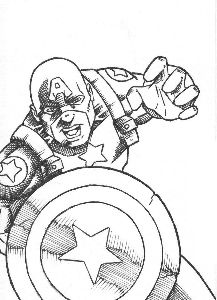 760x1050 Captain America Shield Coloring Pages Printable Captain America