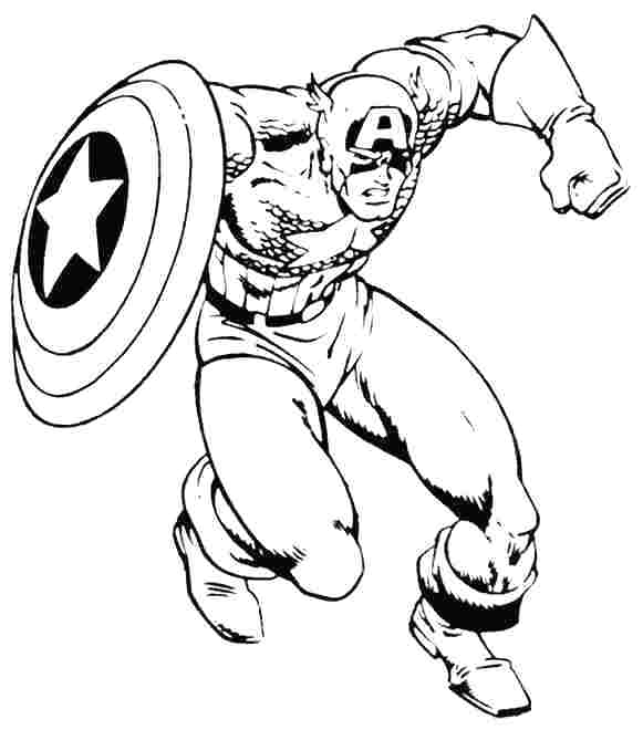 581x660 America Coloring Pages Coloring Pages Redoubtable Captain Color