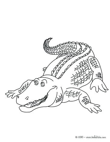 364x470 Alligator Coloring Page