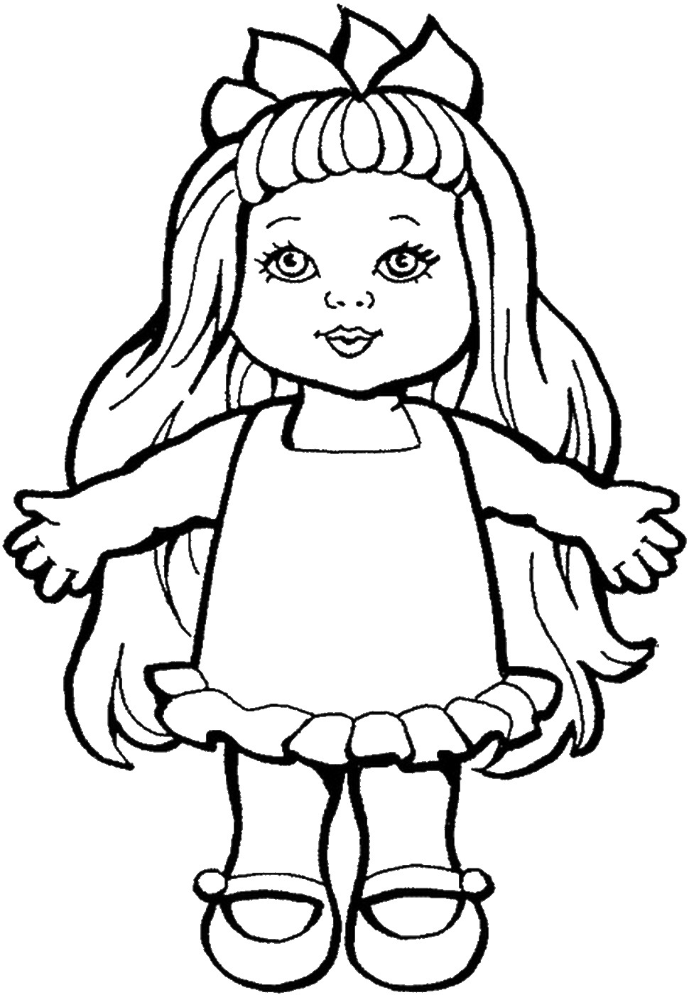 970x1400 Dolls Coloring Pages