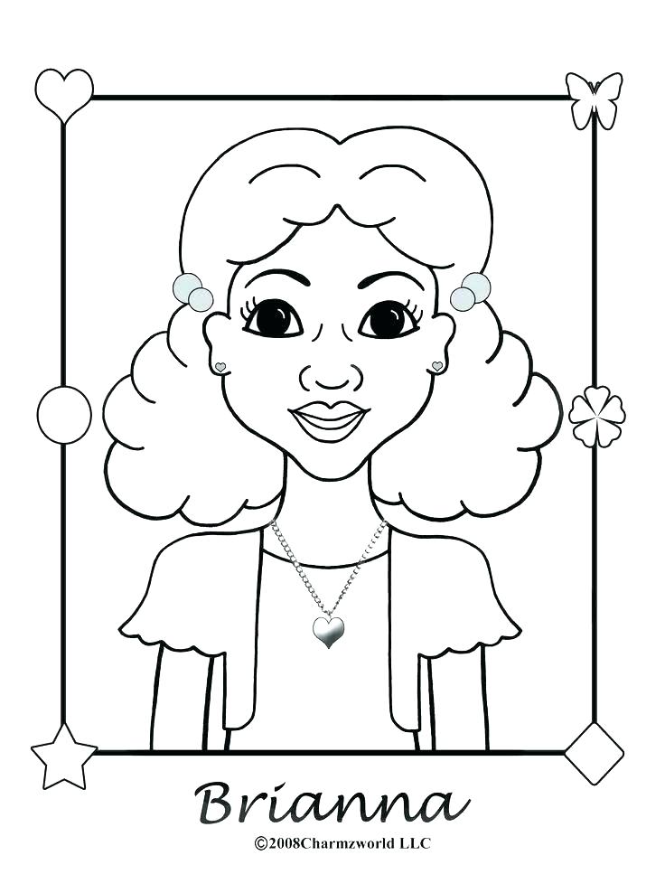 736x967 American Girl Doll Coloring Page